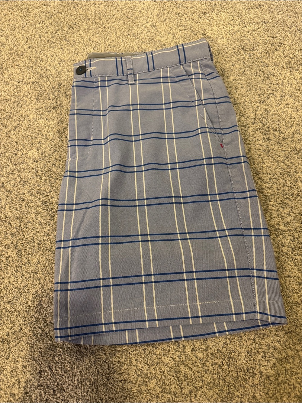 Tommy Bahama Men's Light Blue Plaid Golf Shorts